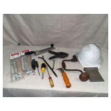 Hand Tools and Protective Equipment Grouping with Plastic Caddy