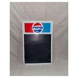 Pepsi-Cola Metal Sign with Blackboard Section