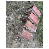 Set of Four Metal Stadium Seats