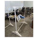 White Metal Rolling Garment Racks