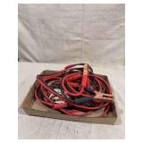 Red and Black Heavy Duty Booster Cables with Copper Clamps