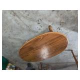 Wooden Oval Coffee Table with Turned Legs