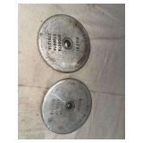 Two National Oil Seals Metal Display Signage Plates