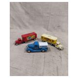 Group of Three Diecast Promotional Toy Trucks and Coin Banks