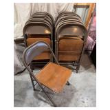 Metal and Plywood Folding Chairs, Group of 20