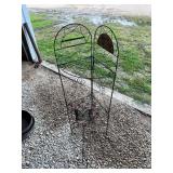 Metal Corner Plant Stand with Butterfly and Floral Accents