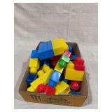 Mega Bloks Plastic Building Blocks and Figurine in Java Monster Cardboard Box