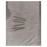 Set of Six Stainless Steel Dental Instruments with Knurled Handles