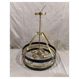 Menards SKU 3518722 Black and Gold Drum Pendant Light Fixture