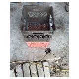 Two Plastic Storage Crates