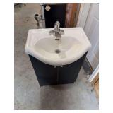 Bathroom Vanity With Porcelain Sink And Fixtures