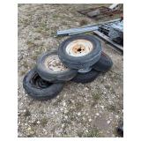 Assorted Pneumatic Tires and Steel Rims Lot