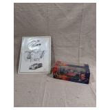 Dale Jarrett NASCAR Diecast Car and Dale Adkins Art Print