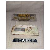Brady Multi Crop Pulverizer Metal Tag, Oliver For Men Who Grow Panel, and Case Emblem