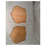 Two Wooden Taxidermy Mounting Plaques