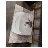 Bathroom Vanity Sink with Countertop and Faucet
