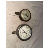 Two Pressure Gauges: Alexander Milburn Co. Acetylene and Matheson Co.