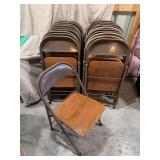 Metal and Plywood Folding Chairs, Group of 20