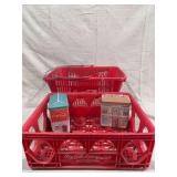 Coca-Cola Plastic Crates, Basket, and Tin Containers
