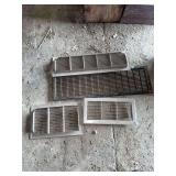 Group of Four Metal HVAC Register Vents and Grilles