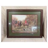 Framed Equestrian Fox Hunting Print