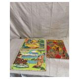 Two Wooden Puzzles and One Coloring Book