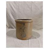 Minnesota Stoneware Co. Red Wing Crock with Blue Hand-Painted Motif