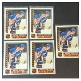 1986-87 Topps Sticker Insert Wayne Gretzky x 5