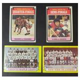 1973-75 Topps Playoff and Team Pic Cards x 4