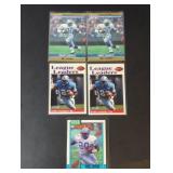 Barry Sanders NFL Cards x 5 NM