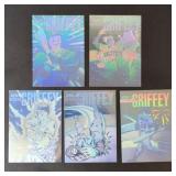 1992 Ken Griffey Jr Arena Holograms x 5 Card Set