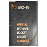 1982-83 Autographed Official NHL Schedule
