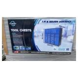 7ft 16 Drawer Blue Tool Chest