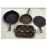 Cast Iron Skillets & Baking Pan