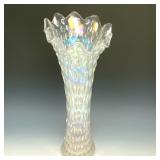Fenton White Rustic Funeral Vase