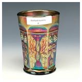 Fenton Green Butterfly & Berry Tumbler