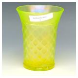 Northwood Vaseline Concave Diamonds Tumbler