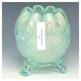 Northwood Aqua Finecut & Roses Rosebowl