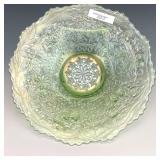 Fenton Ice Green Leaf Chain Plate