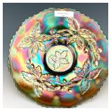 Fenton Green Autumn Acorns Plate