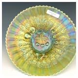 Northwood Aqua Opal Three Fruit Plate