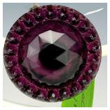 Amethyst Faceted Crown Hatpin