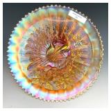Northwood Marigold Peacocks Plate