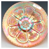 Fenton Marigold Peacock & Grape Plate
