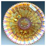 Northwood Marigold Three Fruits Plate