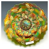 Fenton Green Holly Plate