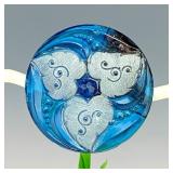 Blue Swirling Hearts Hatpin