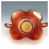 Fenton Amberina Persian Medallion BonBon