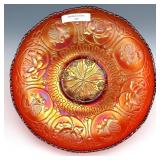 Fenton Ruby Amberina Dragon & Lotus Bowl