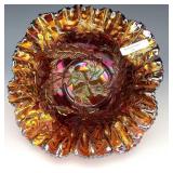 Millersburg Amethyst Whirling Leaves Bowl